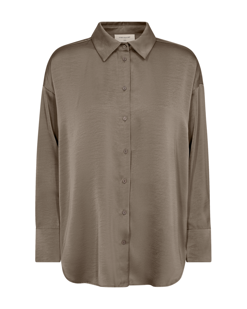 FREEQUENT NIRA SATEEN SHIRT morel