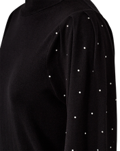 Afbeelding in Gallery-weergave laden, FREEQUENT PULLOVER DOTKA HIGH NECK RHINESTONE SLEEVE black
