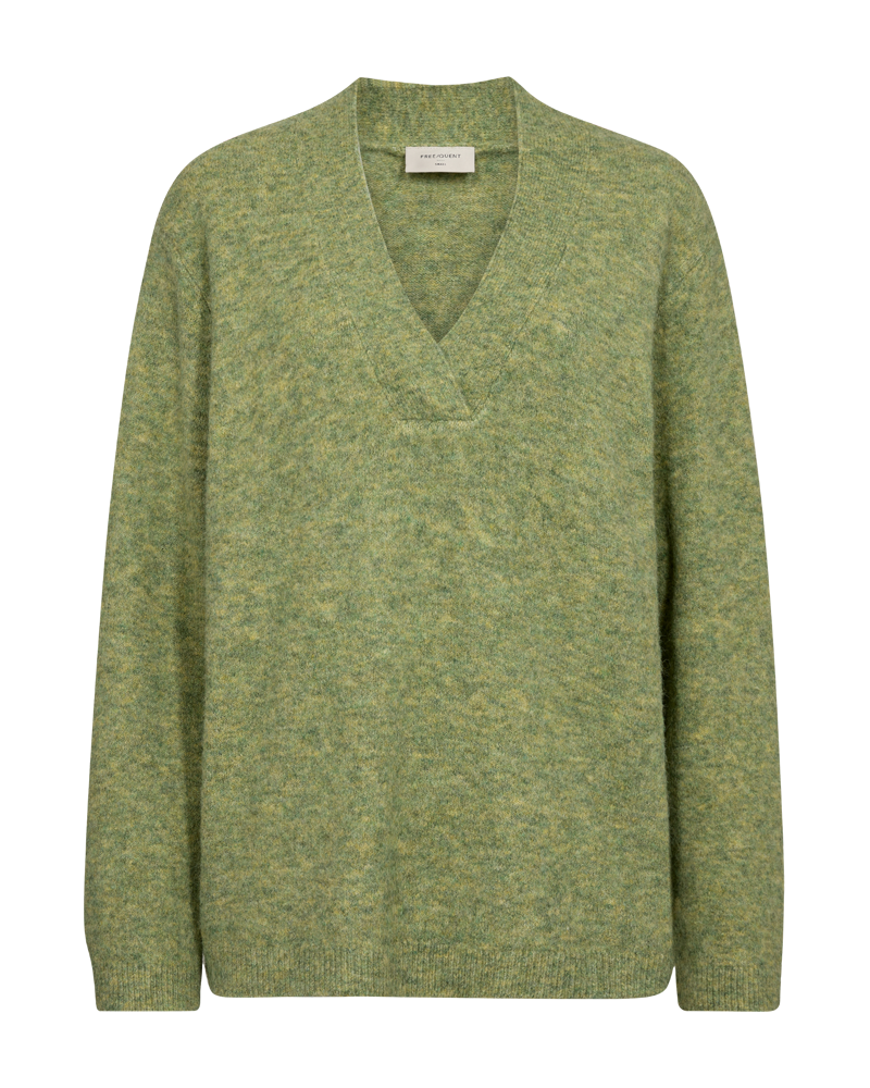 FREEQUENT PULLOVER SEVALIN V-NECK fern melange