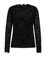 Afbeelding in Gallery-weergave laden, FREEQUENT SHIRT GRY VELVET LACE black
