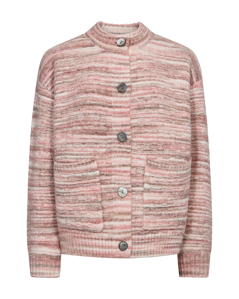 FREEQUENT VEST CLAS SPACE DYED YARN star off white w. baked apple