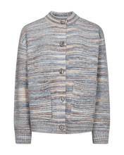 Afbeelding in Gallery-weergave laden, FREEQUENT VEST CLAS SPECED DYED YARN star off white w. baby blue
