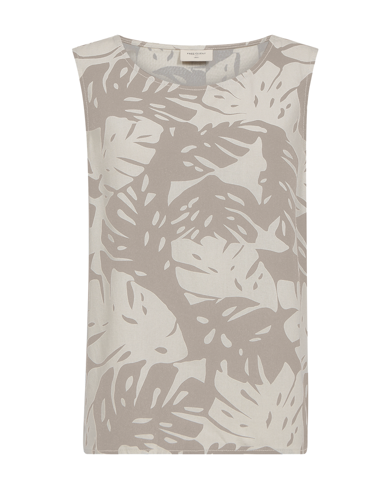 FREEQUENT TOP LAVISCO ALL OVER PRINT moonbeam w. simply taupe