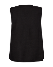 Afbeelding in Gallery-weergave laden, FREEQUENT LAVA TOP V-NECK PINTUCKS DETAIL black
