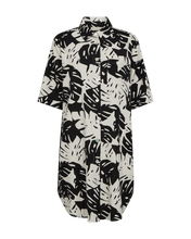 Load image into Gallery viewer, FREEQUENT SHIRTDRESS LAVISCO ALL OVER PRINT moonbeam w. black
