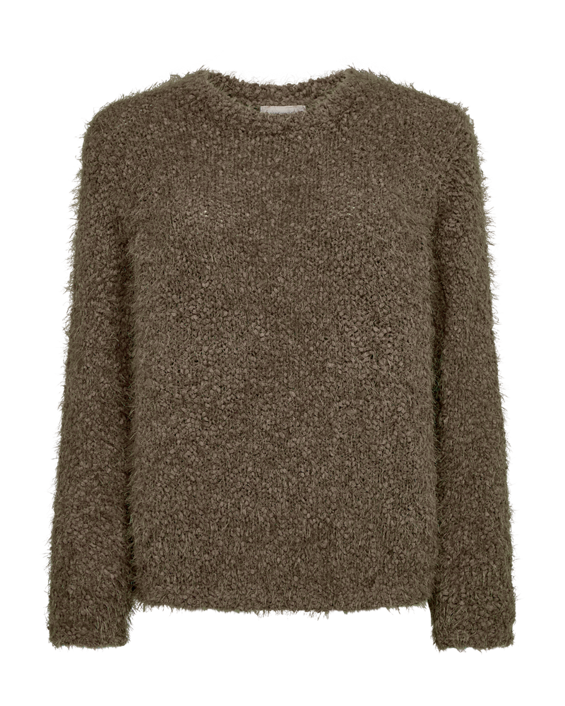 FREEQUENT PULLOVER POPSY FLUFFY EFFECT YARN morel