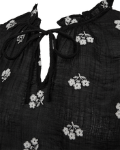 Load image into Gallery viewer, FREEQUENT BLOUSE WENDY WITH EMBROIDERY black w. moonbeam
