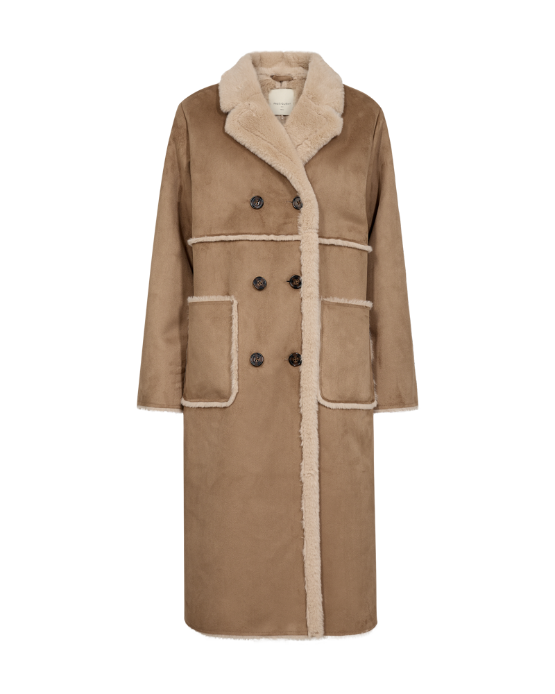 FREEQUENT JACKET LAMSE FAUX FUR thrush