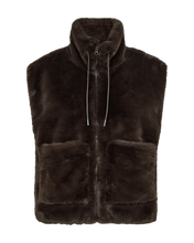 Afbeelding in Gallery-weergave laden, FREEQUENT WAISTCOAT FAUX FUR FONY mole
