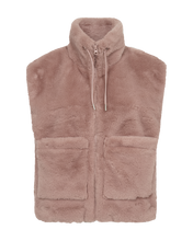 Afbeelding in Gallery-weergave laden, FREEQUENT WAISTCOAT FAUX FUR FONY pale mauve
