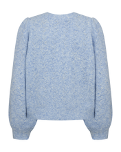 Afbeelding in Gallery-weergave laden, FREEQUENT PULLOVER SEVALIN HOLE PATTERN PUFF SLEEVE serenity melange
