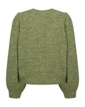 Afbeelding in Gallery-weergave laden, FREEQUENT PULLOVER SEVALIN HOLE PATTERN PUFF SLEEVE fern melange
