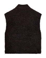 Afbeelding in Gallery-weergave laden, FREEQUENT WAISTCOAT NEMENS TWEED BOUCLE YARN coffee bean melange
