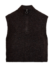 Afbeelding in Gallery-weergave laden, FREEQUENT WAISTCOAT NEMENS TWEED BOUCLE YARN coffee bean melange
