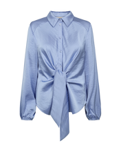 Load image into Gallery viewer, FREEQUENT BLOUSE DOVE SATEEN KNOT DETAIL serenity
