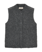 Afbeelding in Gallery-weergave laden, FREEQUENT WAISTCOAT JUMP LOOP YARN dark grey melange
