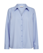 Load image into Gallery viewer, FREEQUENT BLOUSE FLYNN V-NECK chambray blue
