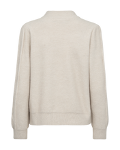 Afbeelding in Gallery-weergave laden, FREEQUENT PULLOVER STOKKE EMBROIDED DETAIL moonbeam w. black
