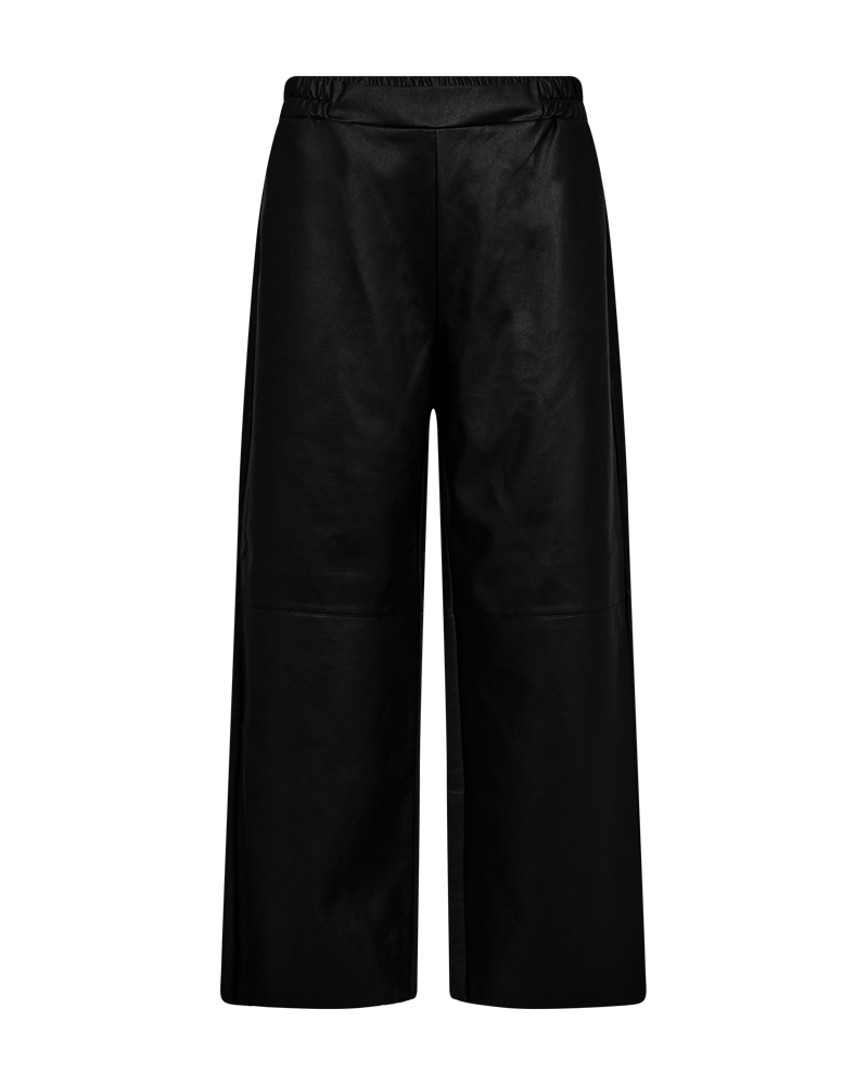 FREEQUENT BROEK VEGGY FAUX LEATHER FULL LENGTH black