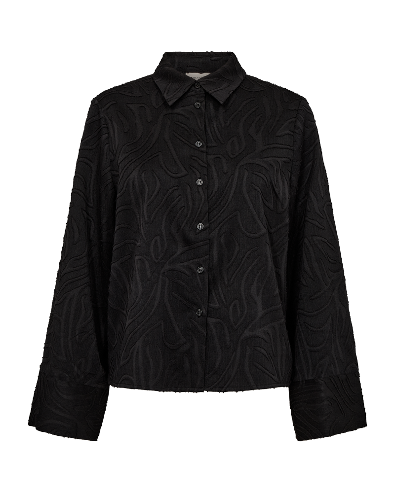 FREEQUENT SHIRT MINNA JACQUARD PATTERN black