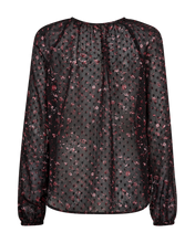Afbeelding in Gallery-weergave laden, FREEQUENT BLOUSE SANDA PRINTED DOBBY FABRIC black w. port royale
