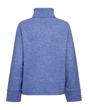 Afbeelding in Gallery-weergave laden, FREEQUENT PULLOVER MULLE ROLLNECK BUTTON DETAIL wedgewood melange
