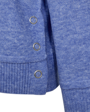 Afbeelding in Gallery-weergave laden, FREEQUENT PULLOVER MULLE ROLLNECK BUTTON DETAIL wedgewood melange
