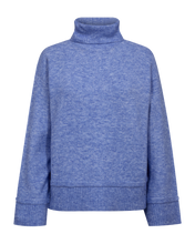 Afbeelding in Gallery-weergave laden, FREEQUENT PULLOVER MULLE ROLLNECK BUTTON DETAIL wedgewood melange

