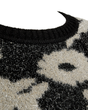 Afbeelding in Gallery-weergave laden, FREEQUENT PULLOVER PANTEA JACQUARD METALLIC FEATHER YARN black w. moonbeam melange
