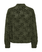 Afbeelding in Gallery-weergave laden, FREEQUENT JACKET GRY VELVET LACE kombu green
