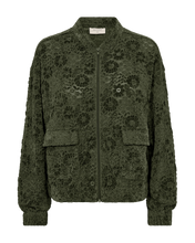 Afbeelding in Gallery-weergave laden, FREEQUENT JACKET GRY VELVET LACE kombu green
