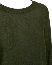 Afbeelding in Gallery-weergave laden, FREEQUENT PULLOVER BETTY METALLIC KNIT BAT SLEEVE kombu green
