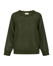 Afbeelding in Gallery-weergave laden, FREEQUENT PULLOVER BETTY METALLIC KNIT BAT SLEEVE kombu green

