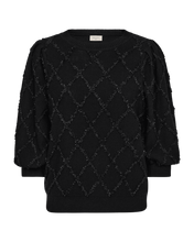 Afbeelding in Gallery-weergave laden, FREEQUENT PULLOVER SAFRI EFFECT YARN PUFF SLEEVE black

