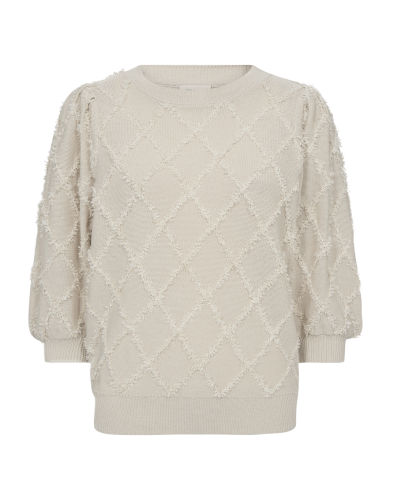 FREEQUENT PULLOVER SAFRI EFFECT YARN PUFF SLEEVE moonbeam