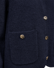 Load image into Gallery viewer, FREEQUENT CARDIGAN ZANA INTERLOCK KNIT navy blazer
