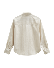 Afbeelding in Gallery-weergave laden, FREEQUENT BLOUSE SOLLY STRIPED RHINESTONE DECO moonbeam w. star off-white
