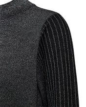 Afbeelding in Gallery-weergave laden, FREEQUENT PULLOVER BISOLO METALLIC KNIT black w. silver
