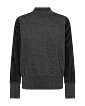 Afbeelding in Gallery-weergave laden, FREEQUENT PULLOVER BISOLO METALLIC KNIT black w. silver

