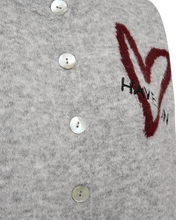 Afbeelding in Gallery-weergave laden, FREEQUENT VEST NOMAS JACQUARD DETAILS med. grey mel. w fuchsia purple
