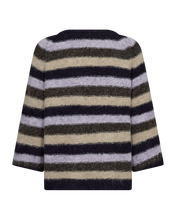 Afbeelding in Gallery-weergave laden, FREEQUENT PULLOVER LULU STRIPED KNIT nightshade mel. w. iris melange
