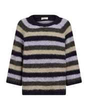 Afbeelding in Gallery-weergave laden, FREEQUENT PULLOVER LULU STRIPED KNIT nightshade mel. w. iris melange
