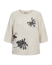 Afbeelding in Gallery-weergave laden, FREEQUENT PULL KRELA KNIT WITH SEQUIN DETAILS moonbeam melange w. silver

