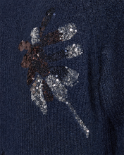 Afbeelding in Gallery-weergave laden, FREEQUENT PULL KRELA KNIT WITH SEQUIN DETAILS navy blazer melange w. silver
