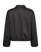 Load image into Gallery viewer, FREEQUENT JACKET NADUVA JERSEY WITH CHECK black w. desert taupe
