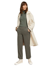 Load image into Gallery viewer, TOM TAILOR PANTS CHECKED STRAIGHT BEIGE GREEN SMALL CHECK
