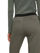 Load image into Gallery viewer, TOM TAILOR PANTS CHECKED STRAIGHT BEIGE GREEN SMALL CHECK
